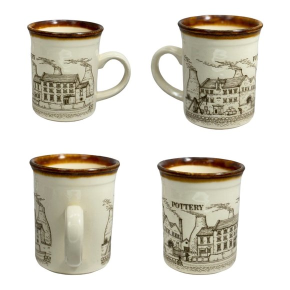 Biltons Vintage Ceramic Scenic Coffee Mugs Made in England Set 0f 4 - Picture 2 of 7